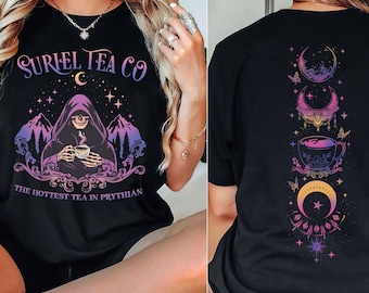 Suriel Tea Co Comfort Colors Sweatshirt, A Court Of Thorns And Roses Shirt, Suriel Tea Co Shirt, Retro Bookish Tshirt, Spill The Tea Sweater