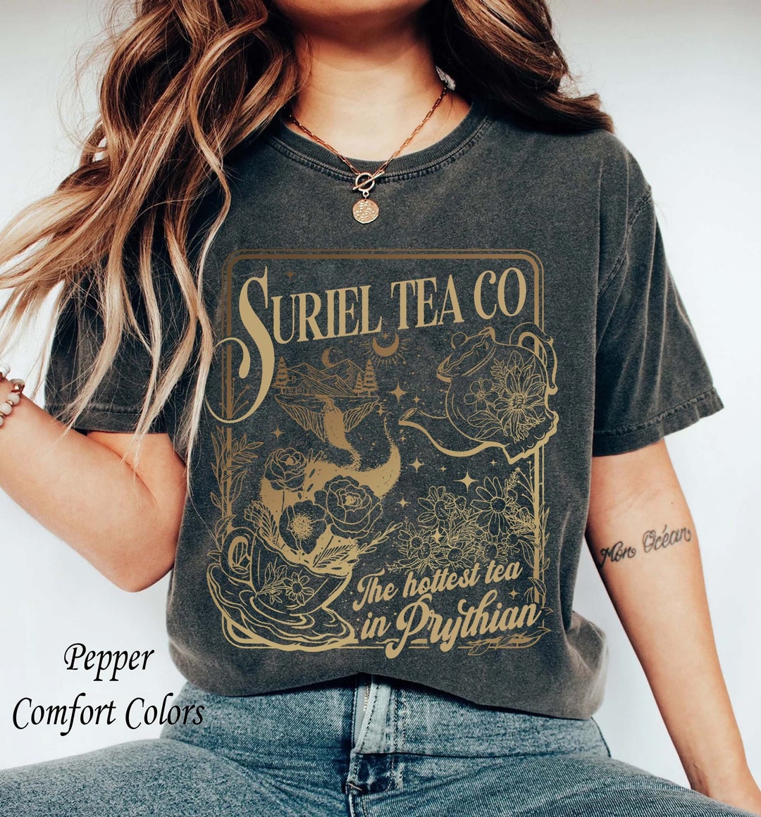 Suriel Tea Co Comfort Colors Shirt, Retro Bookish Tshirt, Spill the Tea ...