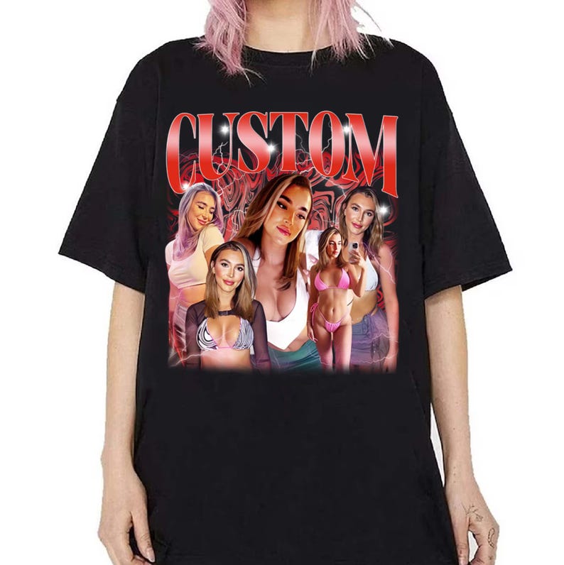 Custom Girlfriend Shirt, Personalized Birthday Bootleg Gift, Custom Vintage Graphic 90s Shirt, Custom Your Own Shirt, Custom Bootleg Tee immagine 2