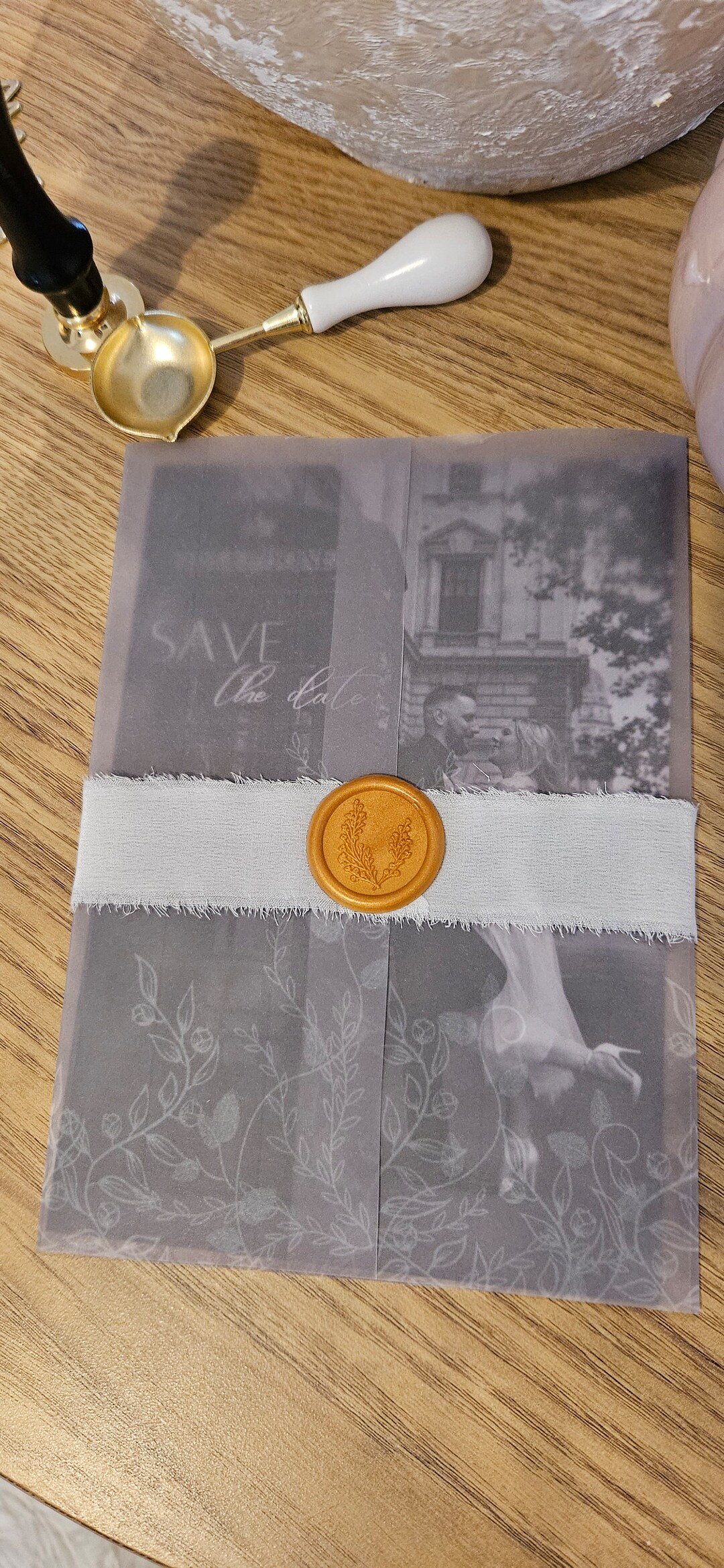 Vellum Jackets Grey & White Etsy