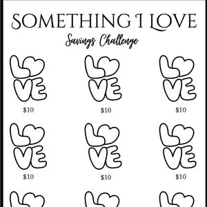 New|A6 Something I Love Saving Challenge| Savings Challenge | Treat Yourself Savings Challenge| Cash Stuffing| Sinking Funds | Fun Savings