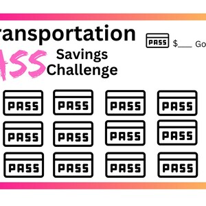 New 2024| Transportation Pass Savings Challenge| Commuters Savings Challenge| Travel Savings| Cash Stuffing| Sinking Funds|A6 Challenge