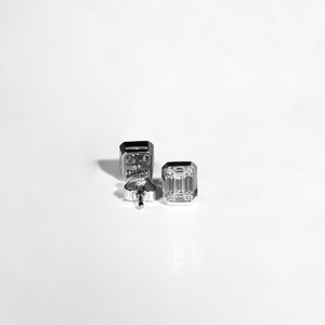diamond earrings, natural diamond jewelry, gift for her, 18k gold, total 0.33 ct.