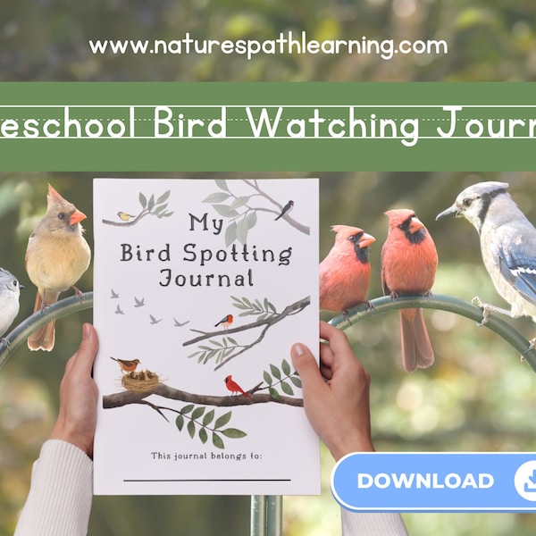 Printable Bird Watching Journal for Preschoolers - Educational Nature Activity - Digital Download