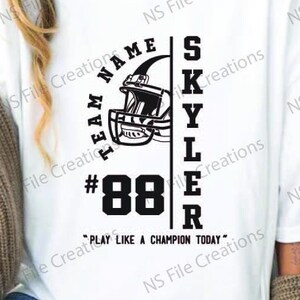 Plantilla de equipo de fútbol personalizado en formato SVG, PNG, EPS y DXF