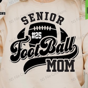 Football Senior Mom 2025 SVG: Varsity Cut File (Digital Download)