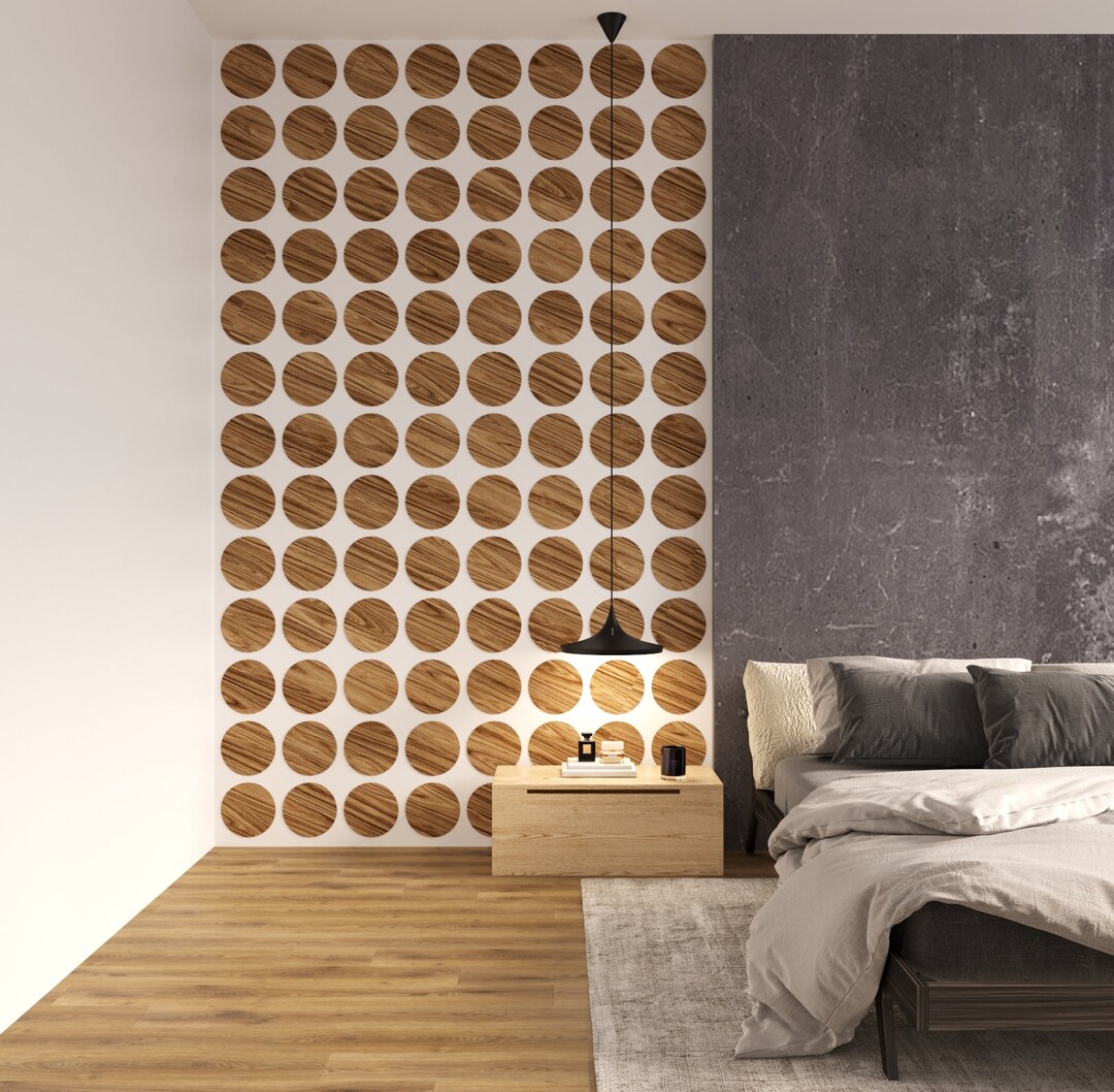 Wood Wall Panel Round Wood Panel Real Wood Panels Wood Etsy