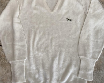 Cardigan vintage anni '70 JCPenney The Fox da uomo, taglia M, stile preppy, Ivy League, raro, USA