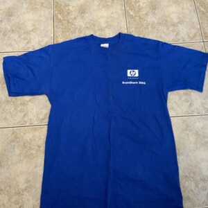 Maglietta vintage con programma per computer HP, taglia media.