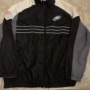 Ny Philadelphia Eagles vindjacka XL svart grå NFL