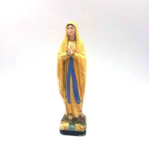 Antique Religious Statue of the Virgin Mary - Signed M. BRUNET