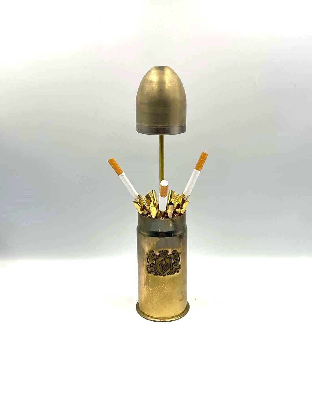 Vintage Brass Cigarette Dispenser - Cartridge Shaped Cigarette