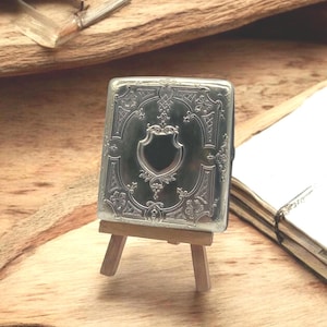Scatola per sigarette in metallo argentato extra bianco francese - Art Nouveau - Custodia da collezione - Regalo per fumatori