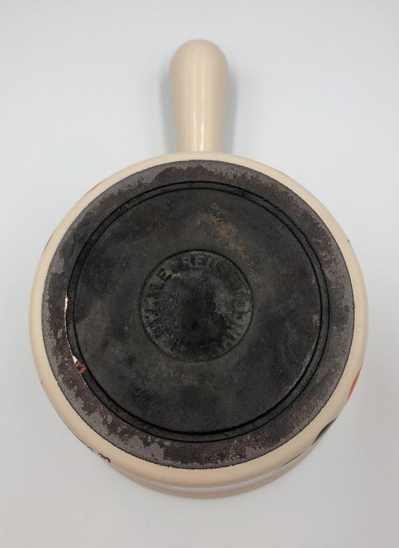 Réchaud à fondue Le Creuset vintage - modèle Paon