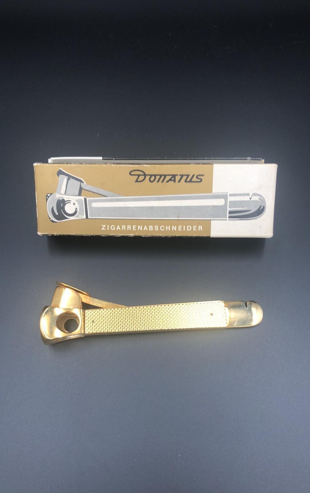 Pfierling Solinger Vintage Retro Luxury Brass Cigar Cutter / Cigar