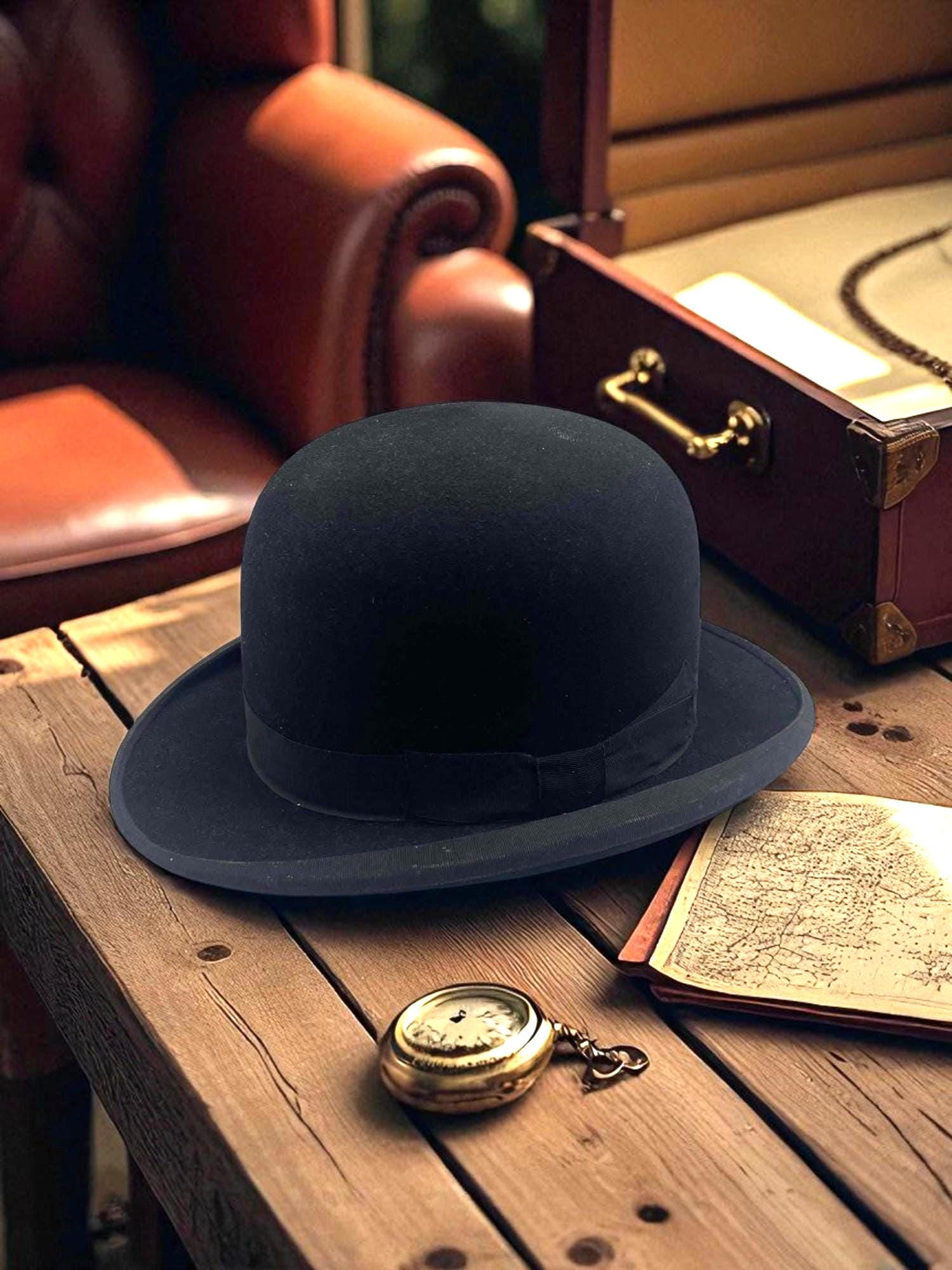 Casquette Vintage Années 40-50 - 5 Panneaux, Laine, Réglable Bretelles - Thème Pêche/sport - USA