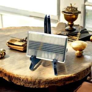 Élégant porte cartes de luxe où étui à cigarettes en argent massif des années 1920 - Poinçon HG - Style Art Déco - Cadeau