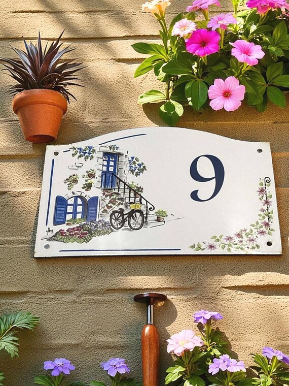 Plaque Émaillée Numéro 18 Rue Adresse Boîte Postale Maison - Collection