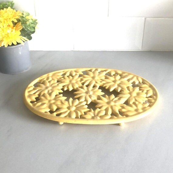 Dessous De Plat Vintage En Fonte émaillée - Marron - Déco Cuisine