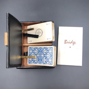 Bridge Coffret de Jeux de Cartes de Bridge vintage 60'S - Années 1960 - Jeu de cartes - Made in France