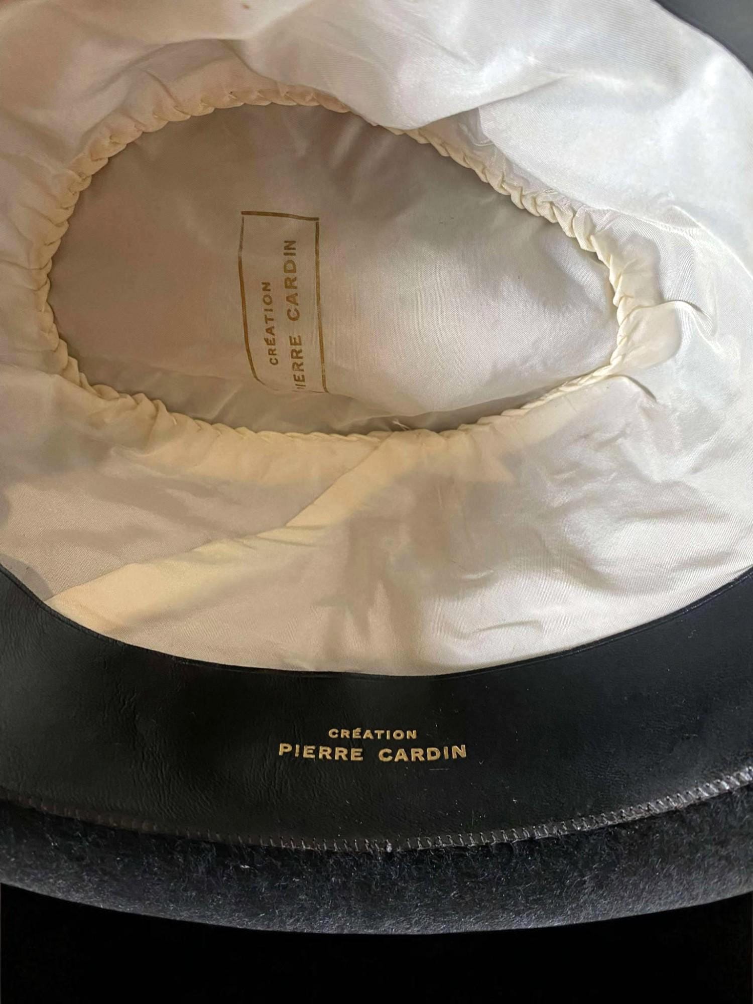 Pierre Cardin Paris 100% Furfelt Hat Pierre Cardin 1960s Mod Beige Fur-Felt Wide Brim Hat  main image 4