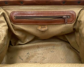 MICK - Sacoche en cuir véritable et toile enduite - Camel