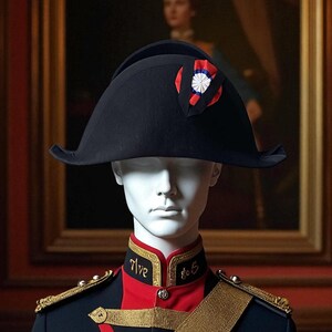 Chapeau Bicorne Napoléon En Laine, Cosplay, Accessoire Cadeau - Neuf Sans étiquette, Masquerade, Unisexe Adulte