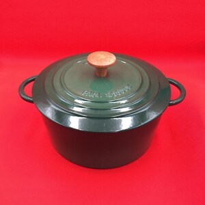 Cocotte Le Creuset NOMAR Paul Bocuse - Fonte émaillée Noire, Diamètre 32 Cm, Vintage