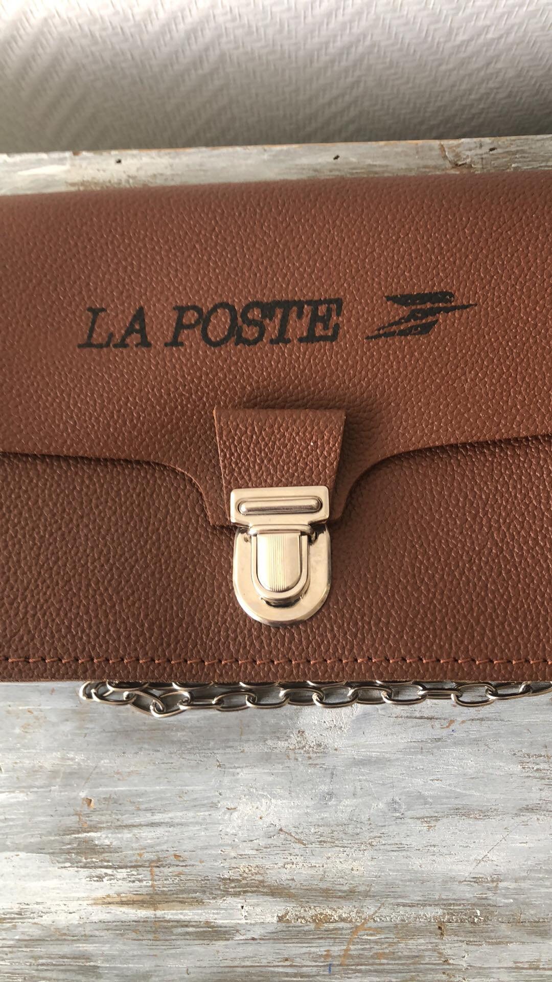 LA POSTE Leather Postman's Mail Bag Vintage Post Logo 80'S