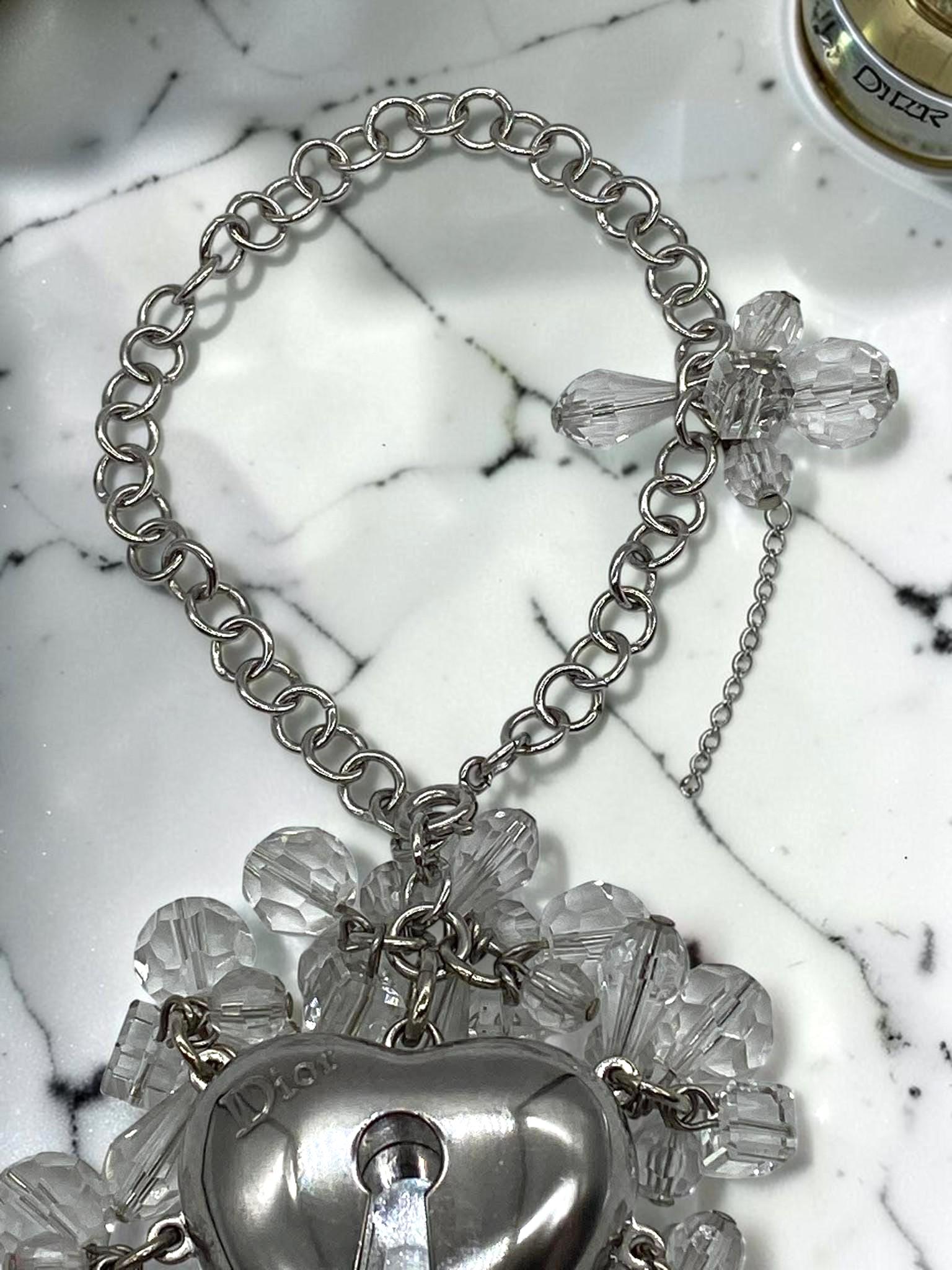 Bag Charm Dior Pretty Charms Heart Gloss Mirror Vintage Charm Bag