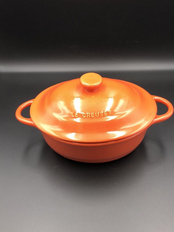 LE CREUSET Grande Cocotte XL Vintage Ovale Fonte Émaillée Orange modèle