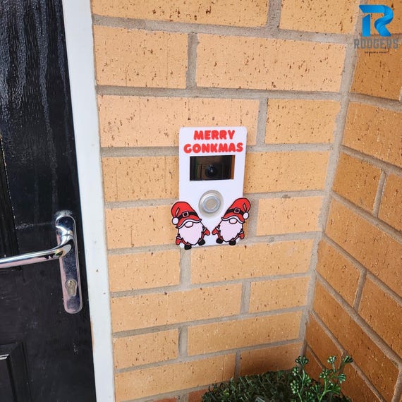 Santa Gonk Ring Doorbell Cover: Festive Christmas Decor UK