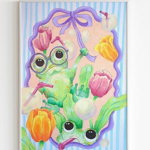 Grenouilles et Tulipes
