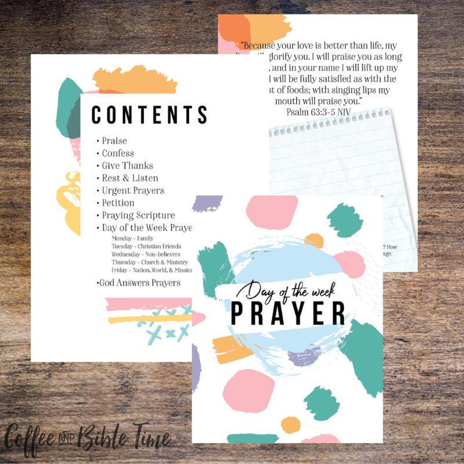 Coffee and Bible Time Prayer Journal PDF - Etsy