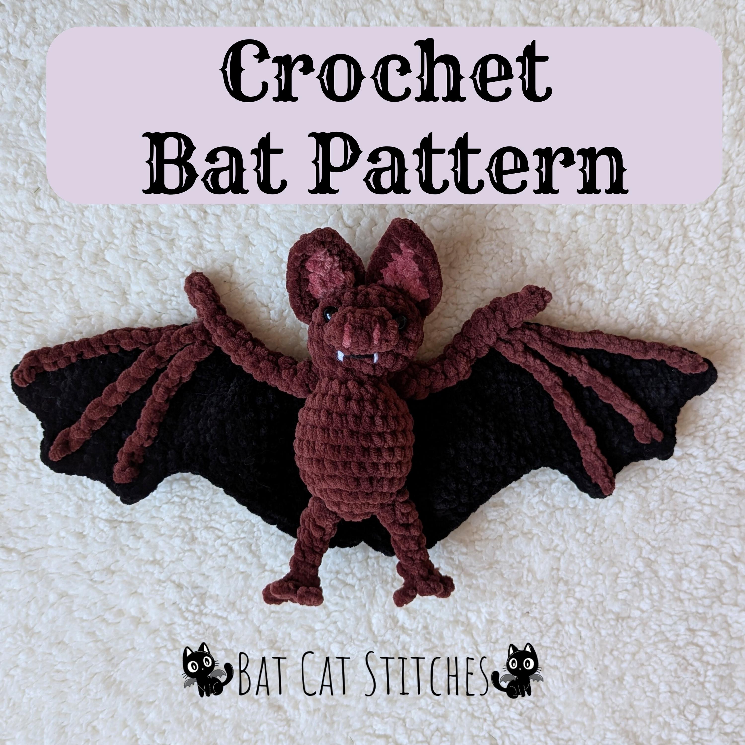 40 Crochet Witchy Stuff Patterns with Hats, Bats, and Ghosts 3 Bat Halloween Crochet