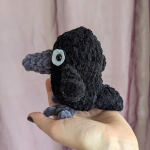 Crow Plushie, Soft Toy, Witch Gothic Decor