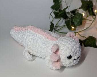 Axolotl Crochet Plushie, Regalo de juguete suave, Amigurumi
