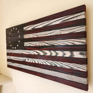 Shou Sugi Ban American flag