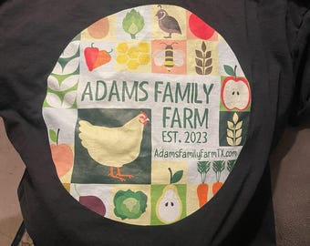 Adams Family Farm Shirts - Small - 2XL