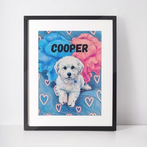 Personalisiertes Hunde Portrait auf Leinwand, Personalisierte Haustier Kunst, Personalisiertes Haustier Geschenk für Hundeliebhaber, Personalisiertes Portrait vom Foto, Einzigartiges individuelles Geschenk für Hund