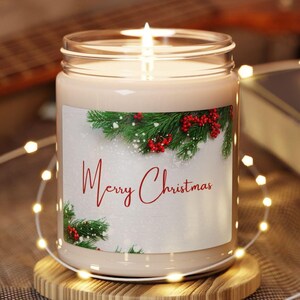Christmas Scented Soy Candle, Christmas 9oz candle, Holiday decor, candles