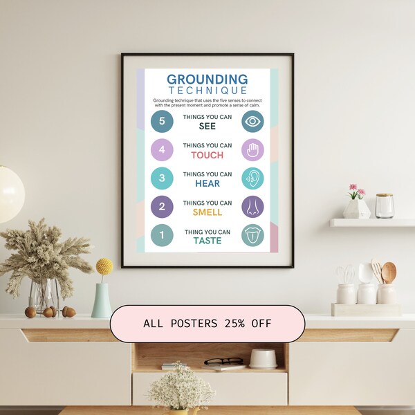 Therapy Office Decor, Growth Mindset Poster, Calming Corner, School Counselor Social Worker Therapist Psychologist Gift, CBT, Mental Health