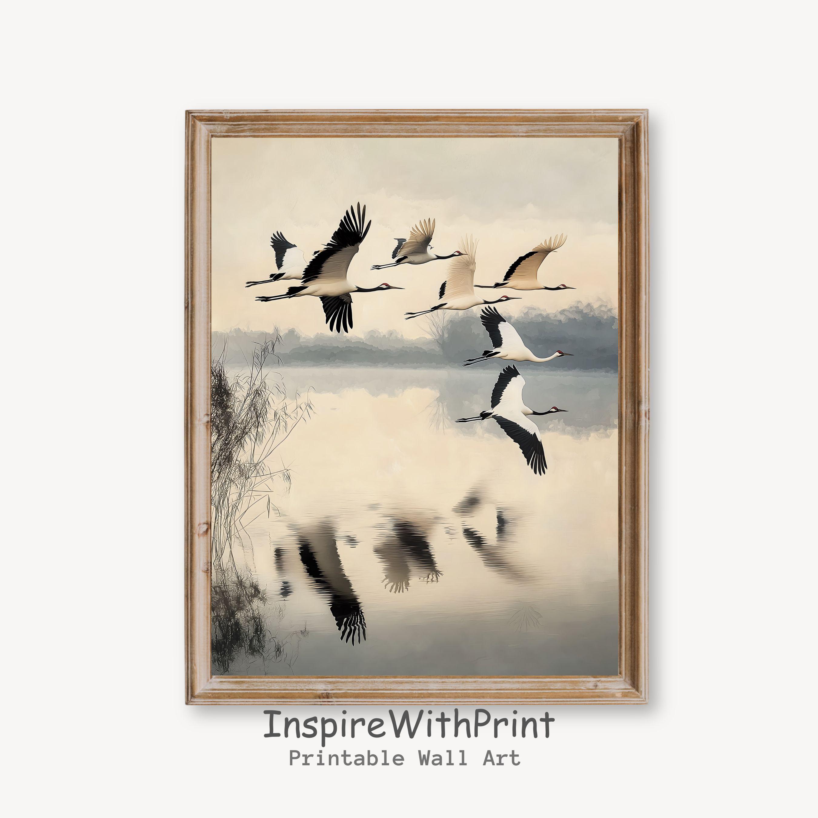鳥の群れ 水彩画風 アートフレーム 50×70cm 「FLYING　HIGH」 il_fullxfull.6749557778_g0pi.jpg