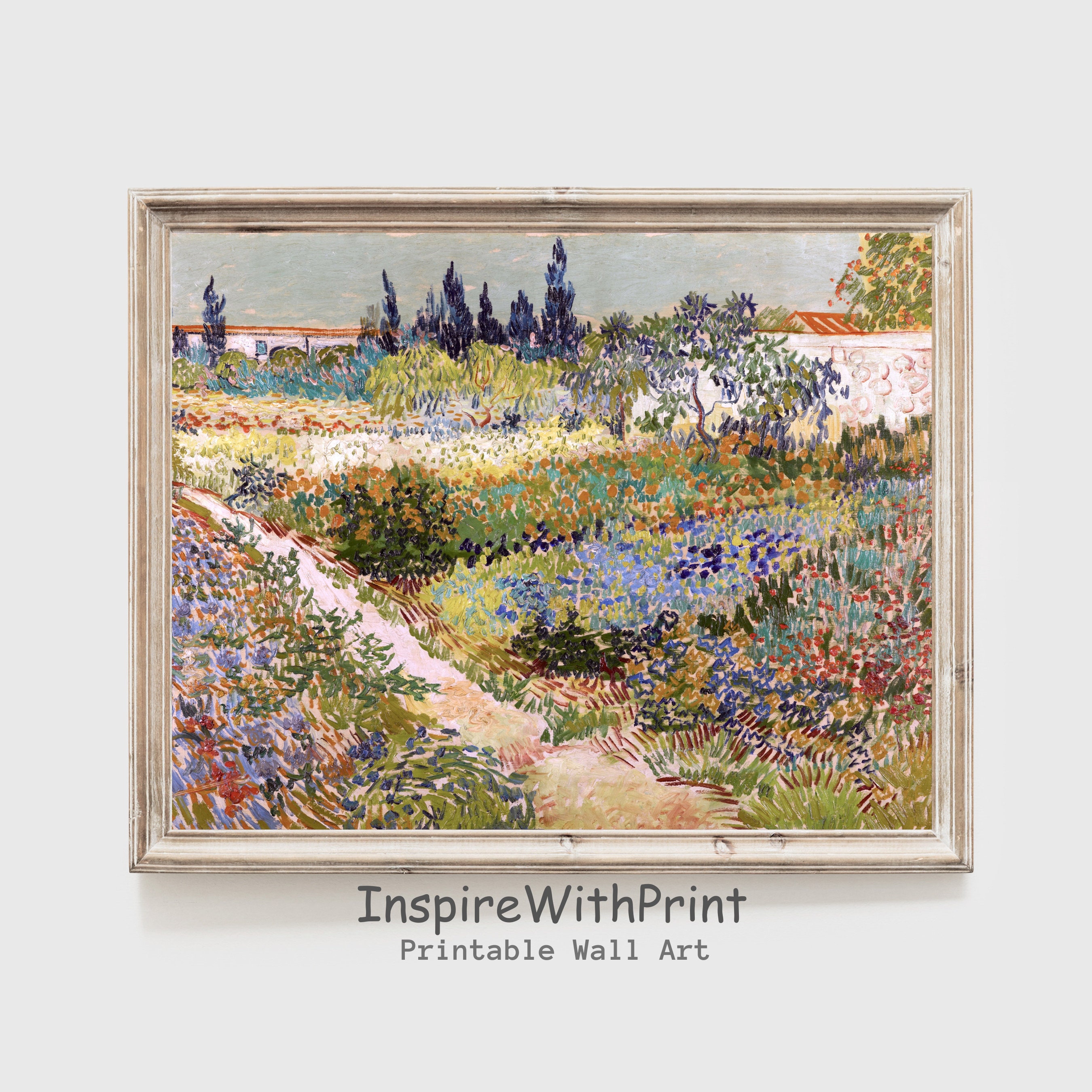 The Garden at Arles Painting, Digital Download Vincent Van Gogh The Garden at Arles Painting, Digital Download Vincent Van Gogh