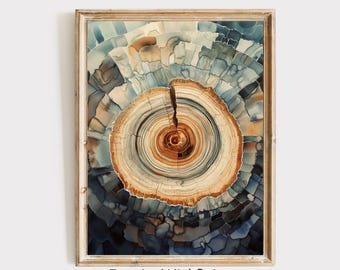 絵画★原画「年輪（NENRIN）Tree rings」（2022年3月22日） 絵画☆原画（1点限り）「年輪（NENRIN）Tree rings」（アクリル