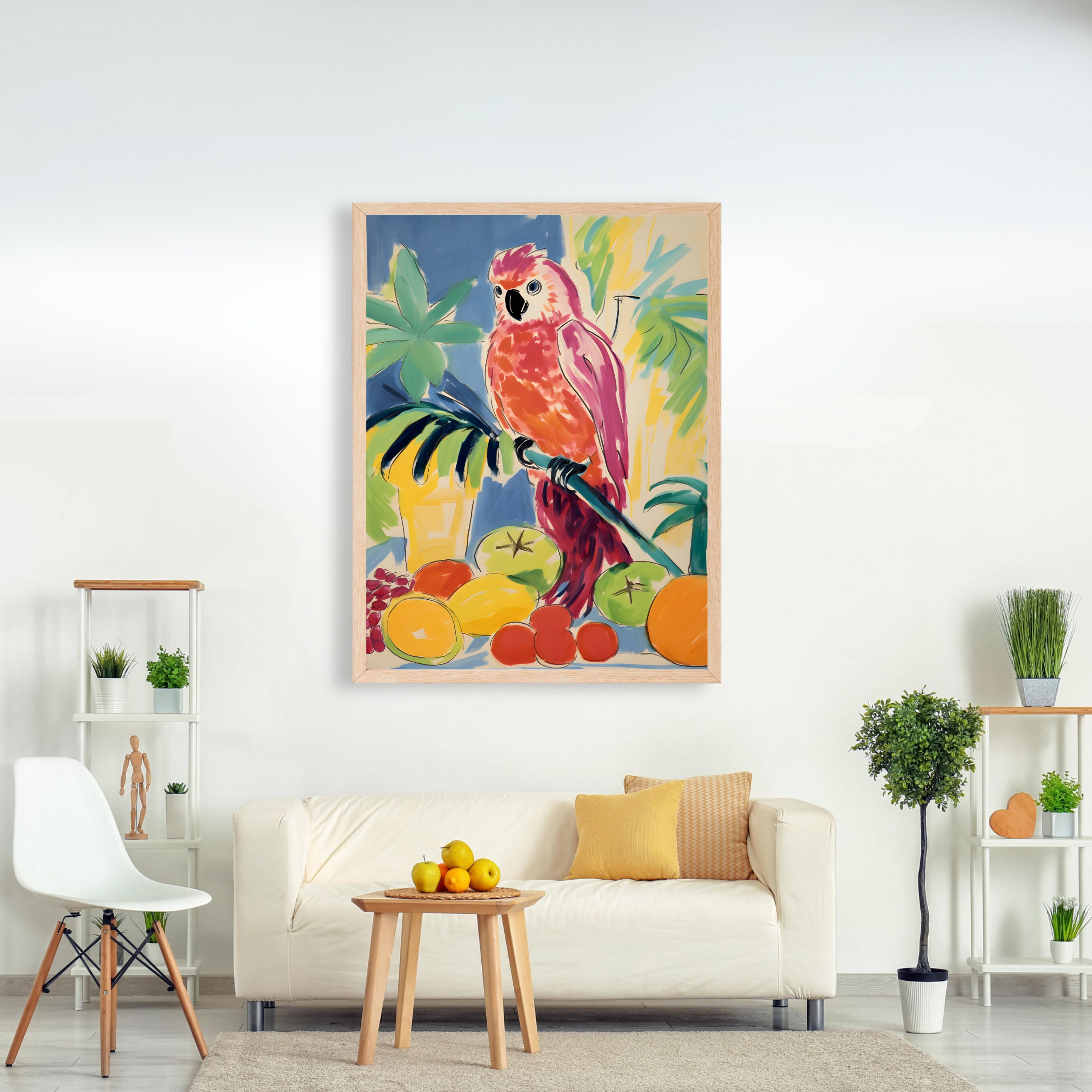 Abstract Parrot Painting, Digital Download Matisse Inspired Art, Parrot ...