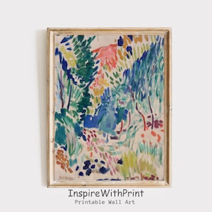 Henri Matisse Print, Henri Matisse Landscape at Collioure Painting, Colorful Pastel Wall Art Printable Eclectic Print, Abstract Art Print