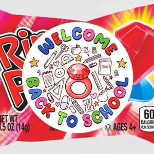 Printable Preschool Class Ring Sticker - Kindergarten First Day of School Gift Tag - Welcome Back to School Tag - Classroom Ring Pop Labels
