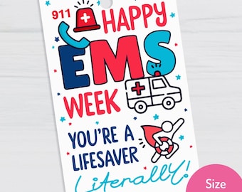 EMS Week Gift Tag: Paramedic EMT Appreciation (Digital Download)