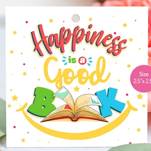 Printable Librarian Gift Tags, Read a Book Day Gift, Library Week Gift, Librarian Thank You Tag, Book Lover Gift, Library Appreciation Gift